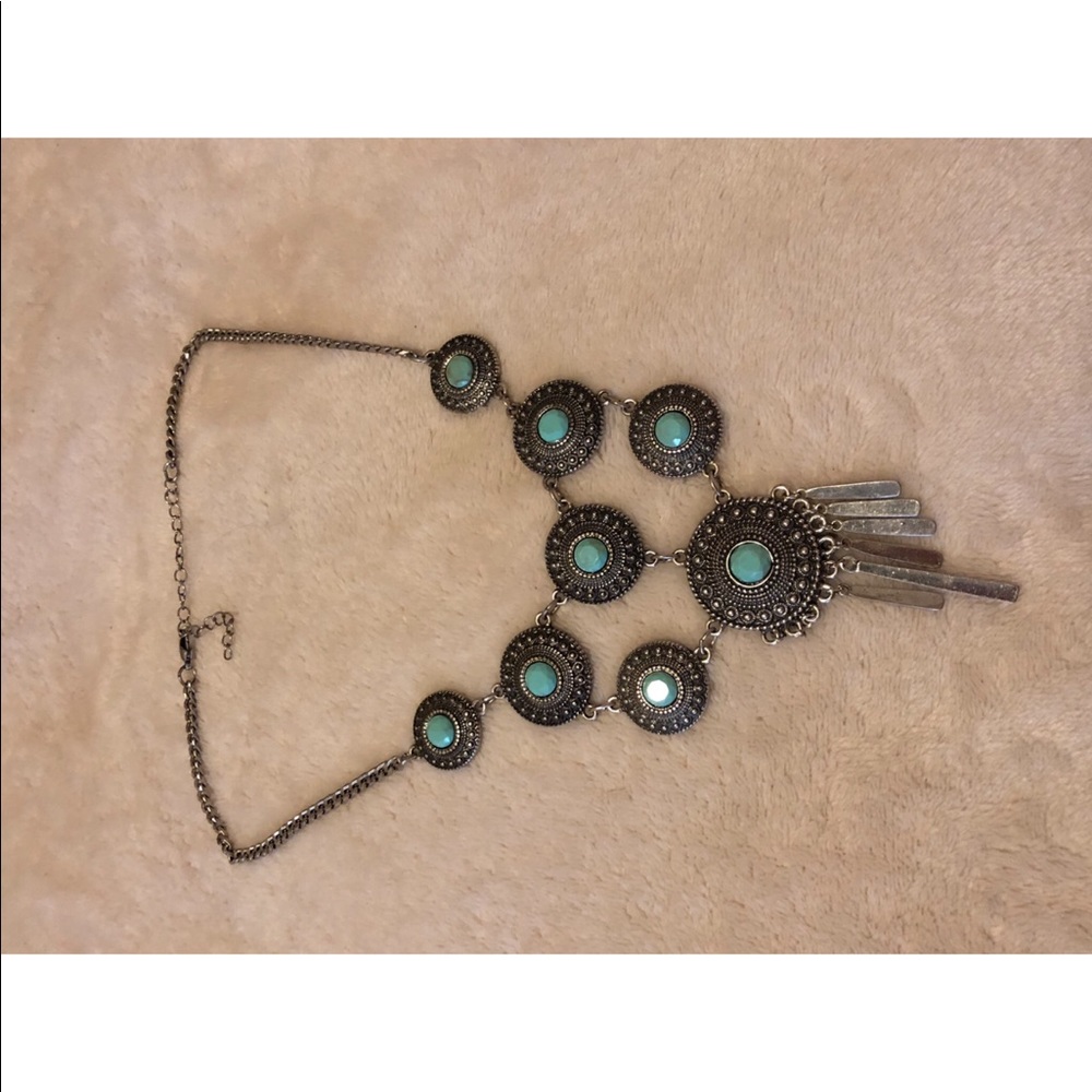 Turquoise/ Blue Statement Necklaces Bundle - image 4